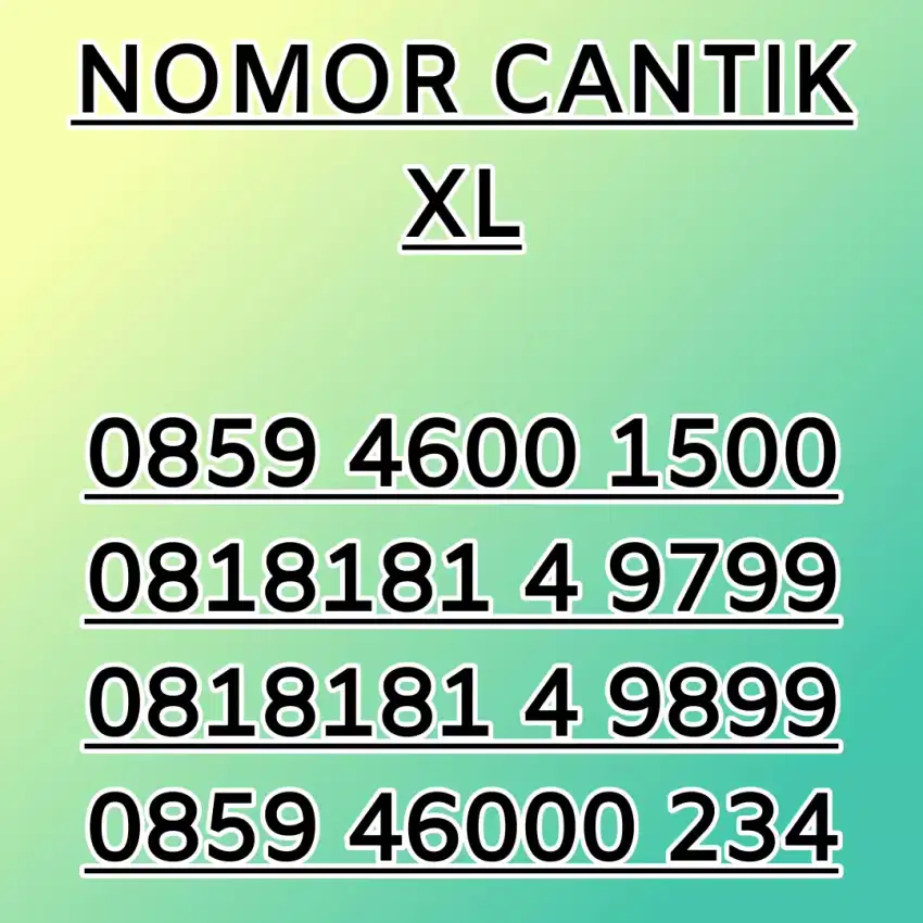 Nomor cantik XL