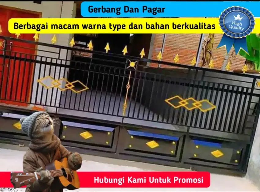 Gerbang Pagar Rumah Besi dan Stanless Berkualitas Harga Promosi