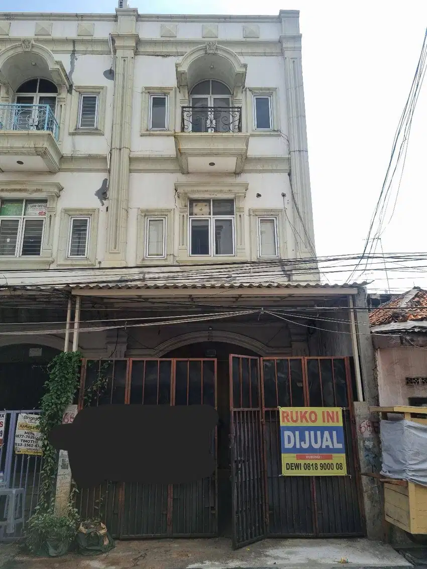 BU! DIJUAL CEPAT RUKO 3,5 LANTAI - JL. WEDANA JAKARTA PUSAT - SHM