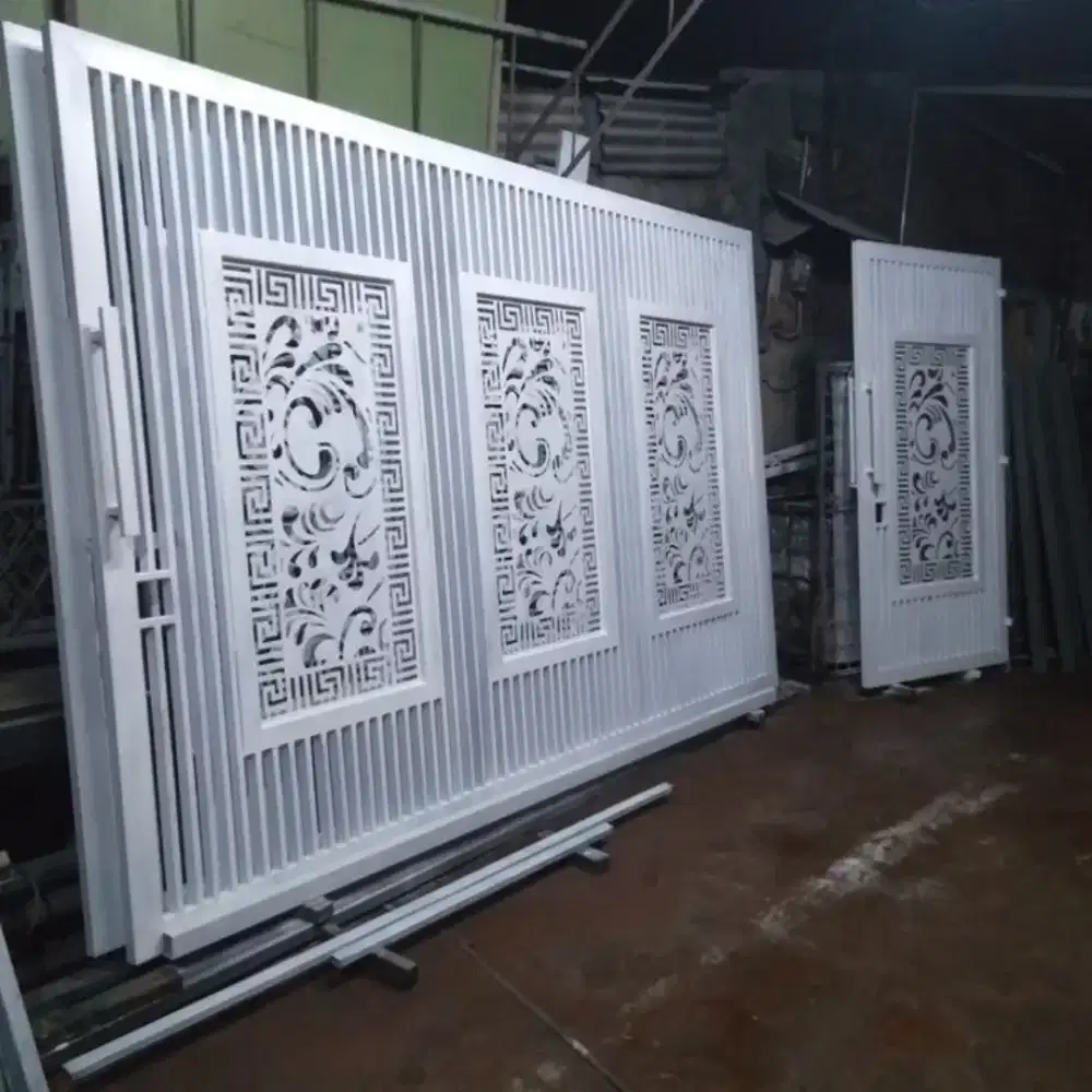 Bengkel las Lampung tralis kanopi pintu pagar gerbang tangga