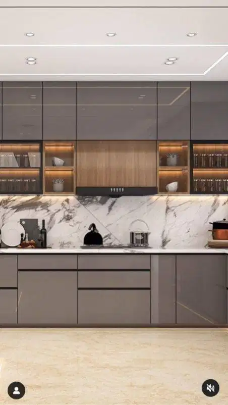 Custom Interior Kitchen Set, Backdrop TV, Lemari, Wardrobe, Kitchenset