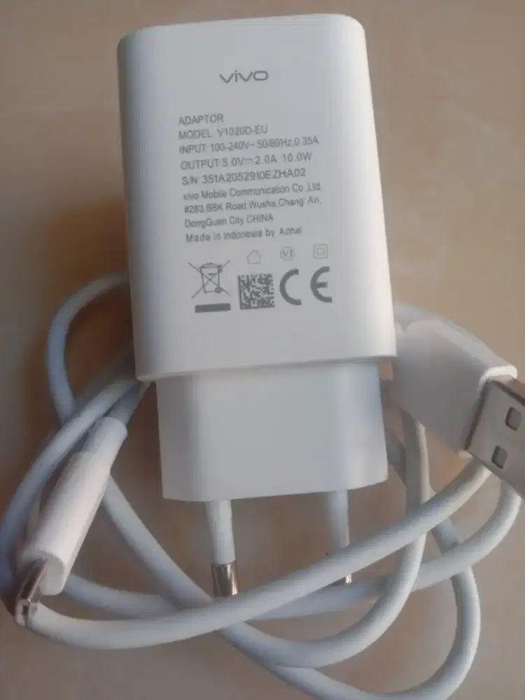 Charger asli ori bawaan vivo Y12, Y15, Y20 mikro USB