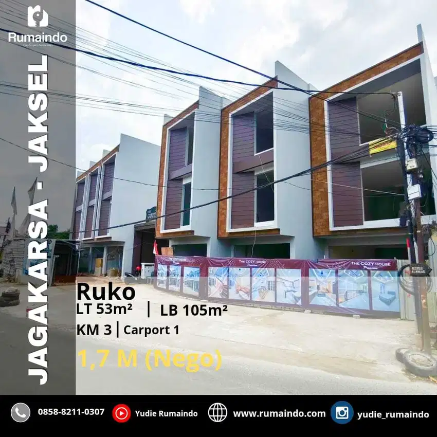 Ruko Cocok Untuk Usaha Dan Kantor di Jagakarsa Jakarta Selatan