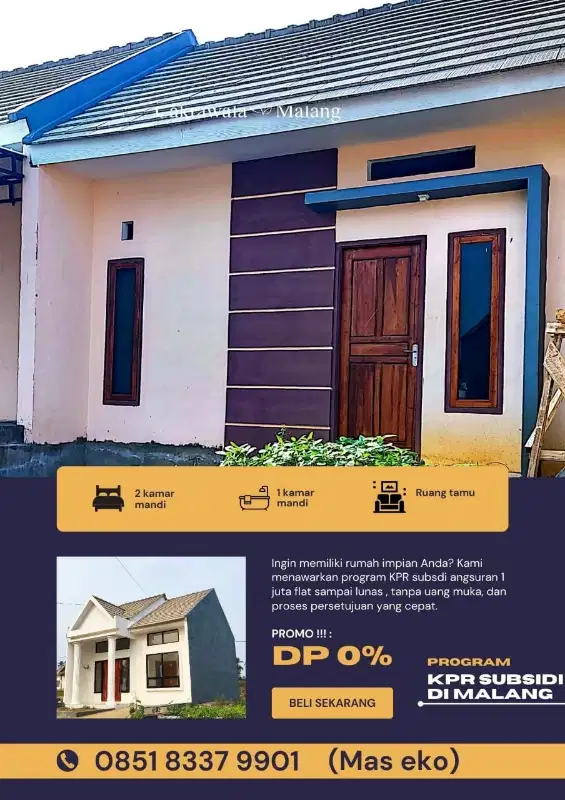 Rumah Bernuansa Villa di Lingkungan Asri Malang