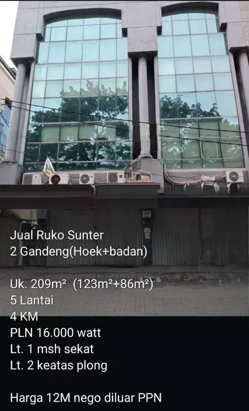 ruko gandeng hoek Sunter