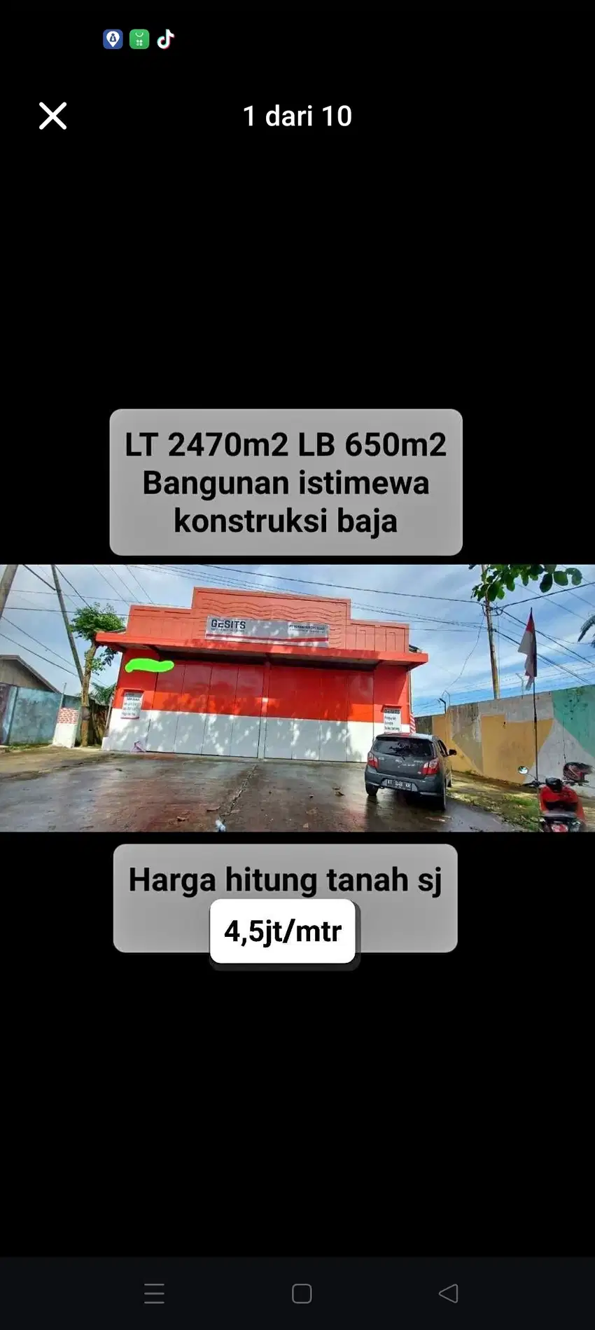 DIJUAL GUDANG + TANAH KOSONG LOKASI STRATEGIS DI BALIKPAPAN