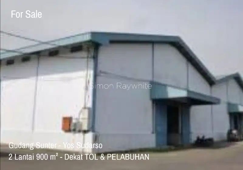 Dijual Gudang - Sunter - Yos Sudarso - 900 m²- Dekat TOL & PELABUHAN
