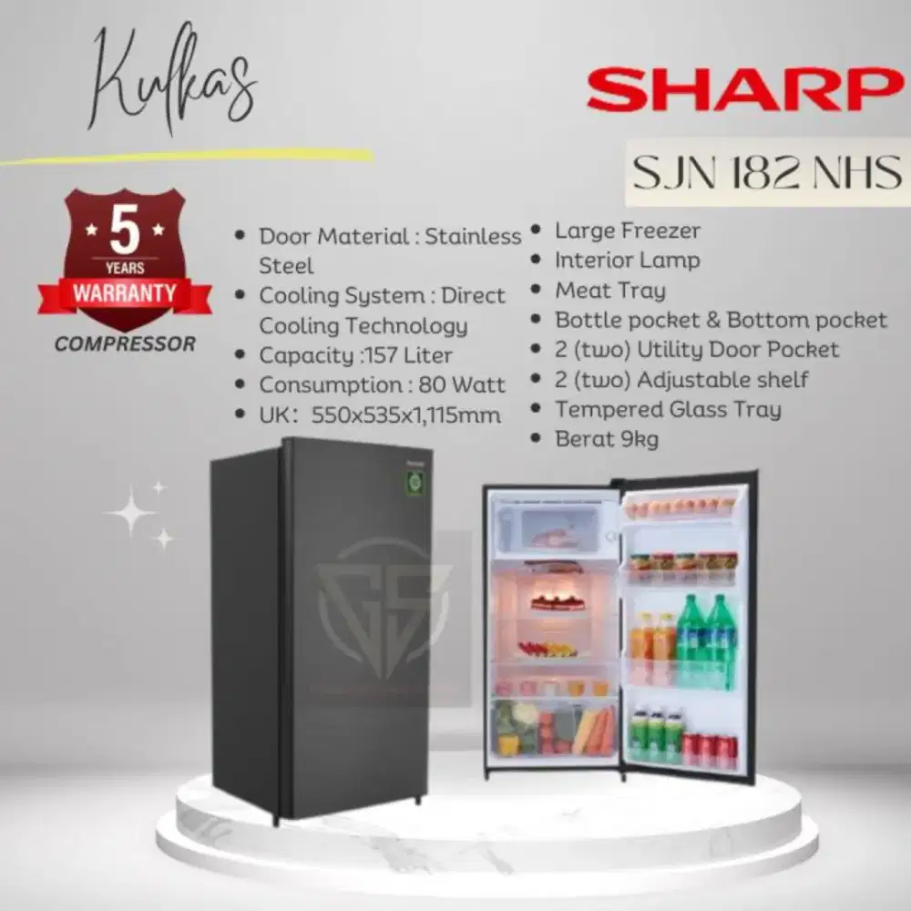 ( Murah + Garansi ) kulkas Sharp 1 pintu SJN 182