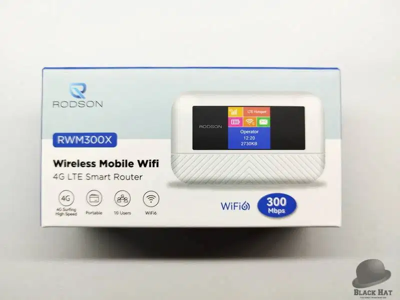 RODSON RWM300X Pocket WiFi 6 4G LTE Cat4 150 Mbps Baterai 3200mAh Bypa