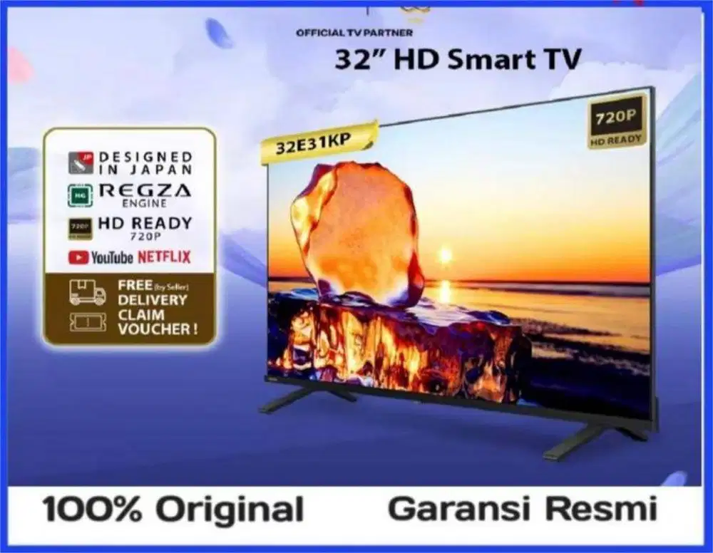 TOSHIBA 32E31KP 32INCH SMART TV HD READY REGZA BEZEL LESS 32E31