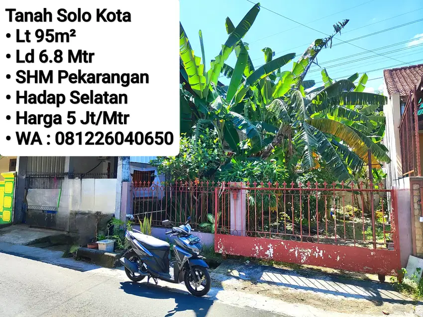 Jual Tanah Solo Kota Dekat Fajar Indah, Karangasem, Jajar