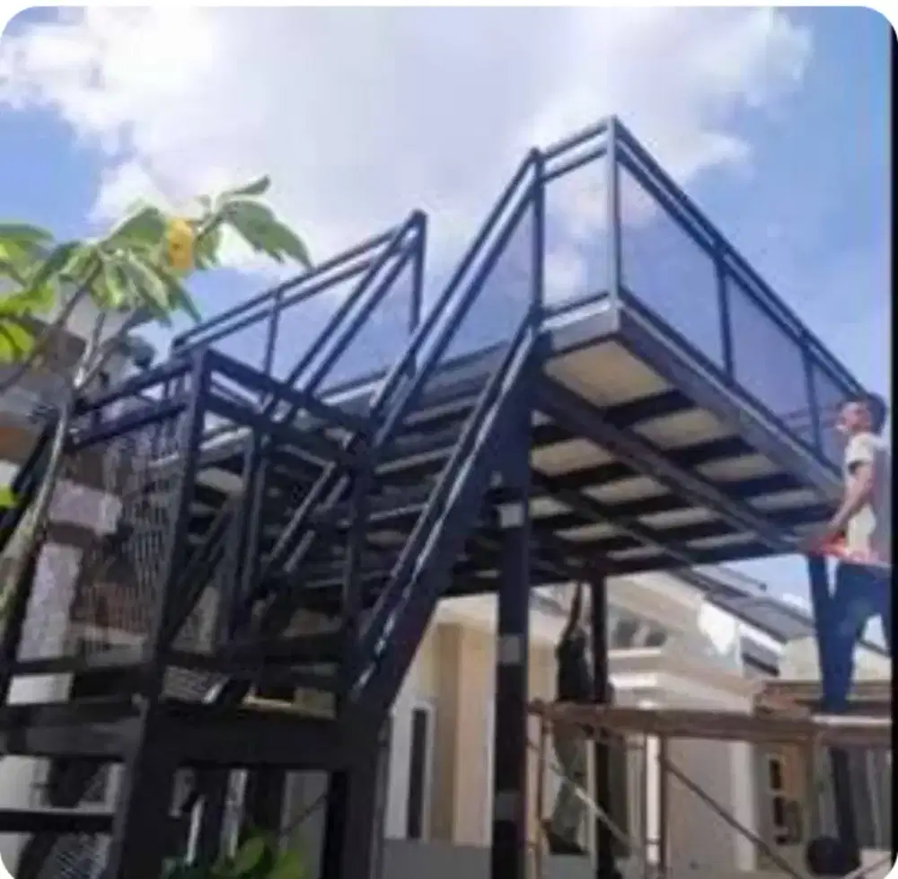 Kanopi dak plat besi hollow galvanis