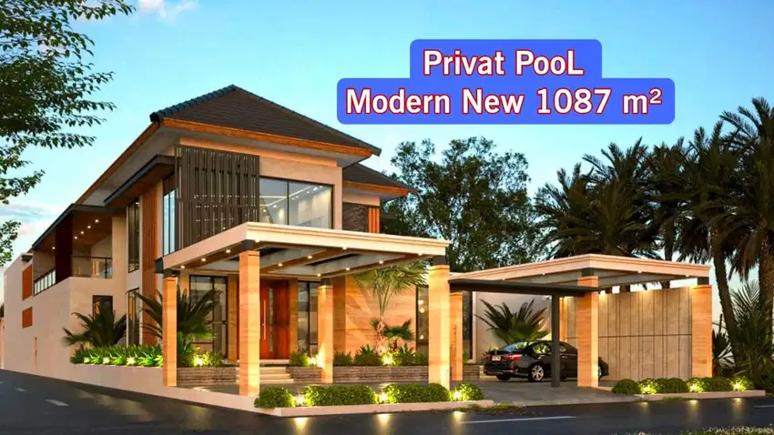Rumah Kolam Renang 1000 Meter Modern Kaliurang