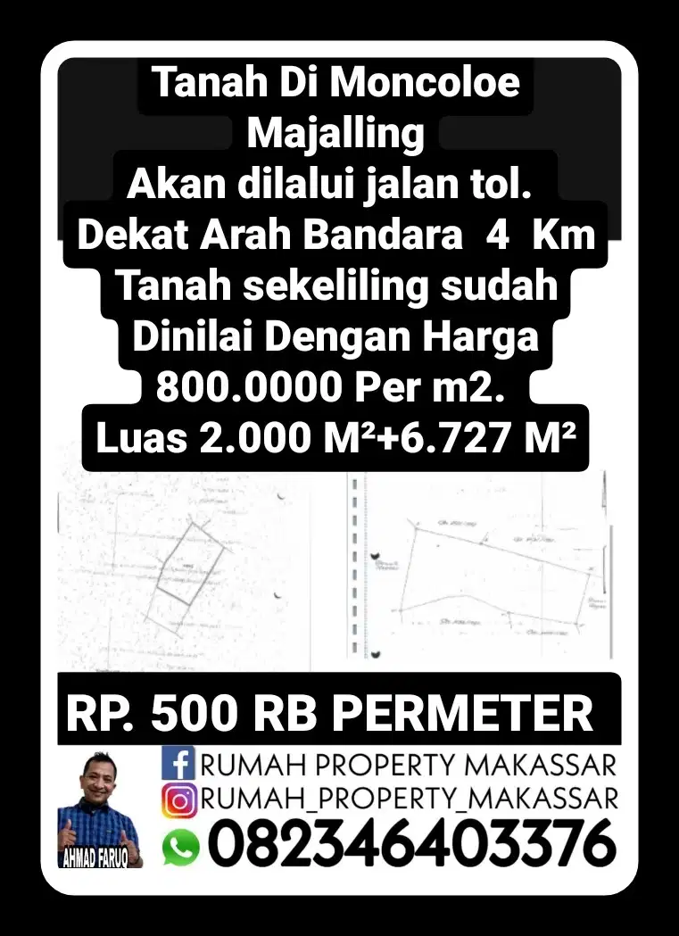 Tanah Di Moncoloe Majalling Akan dilalui jalan tol LT 8727 M??