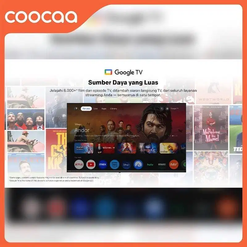NEW COOCAA 40 inch GOOGLE TV-2K LED-TV (COOCAA 40Z65)