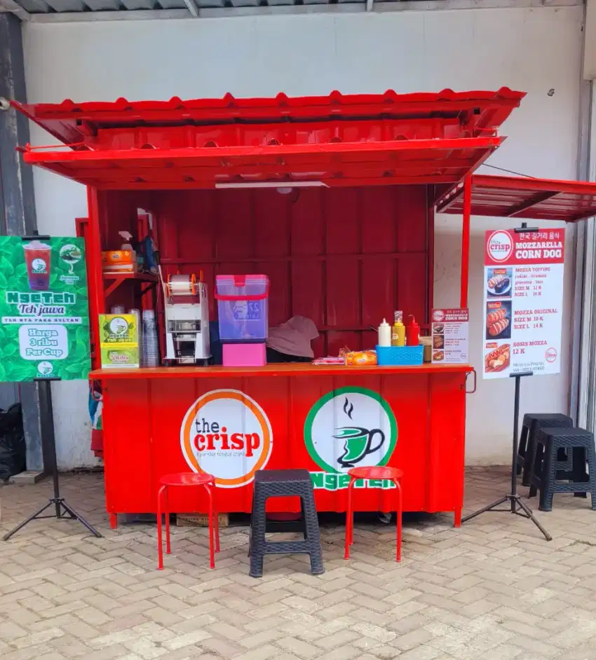 jual 2 booth kontainer
