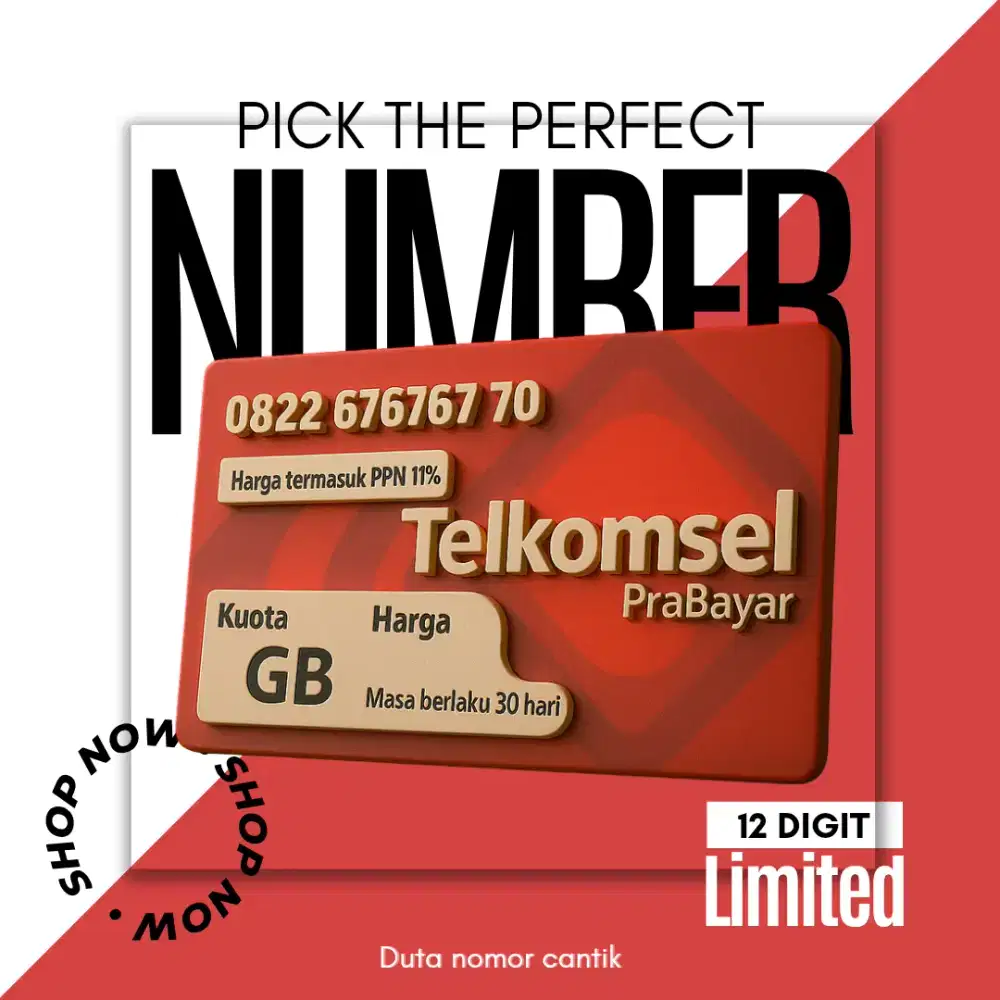 Nomor cantik Telkomsel 4G 5G seri ABABAB Super Kartu perdana segel