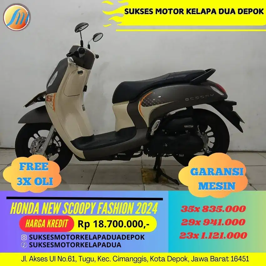 HONDA NEW SCOOPY FASHION 2024 CASH/KREDIT DP MURAH SYARAT MUDAH