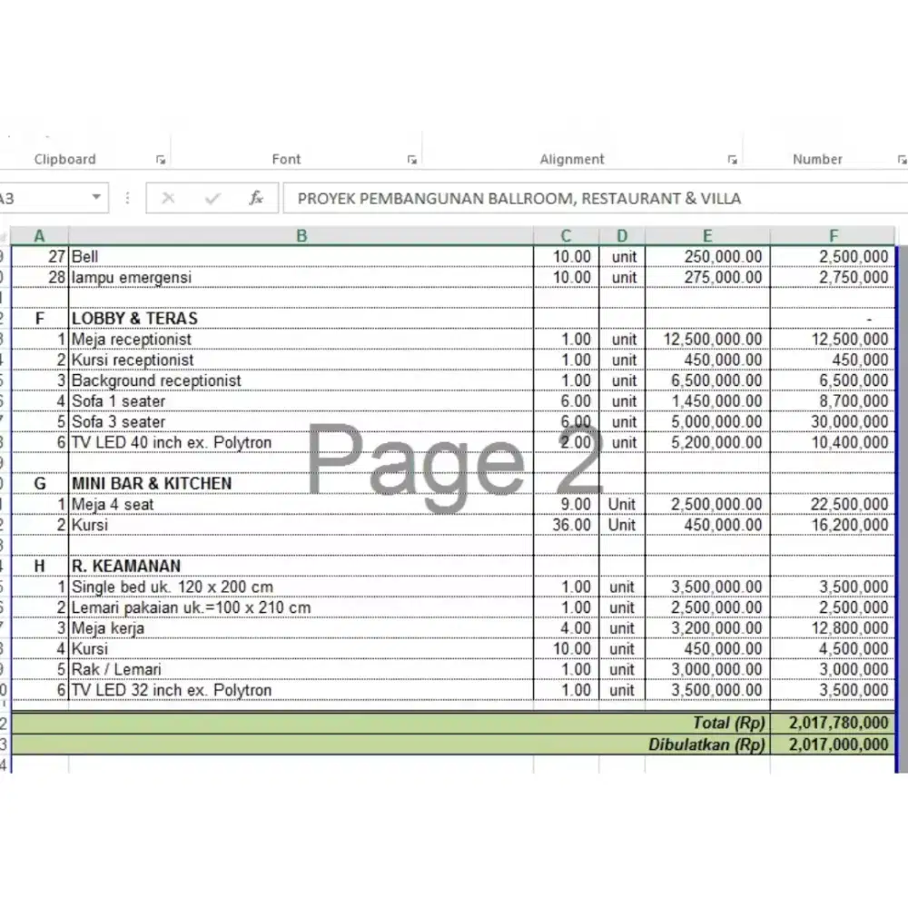Jasa Pembuatan Rencana Anggaran Biaya (RAB) dan Gambar Design