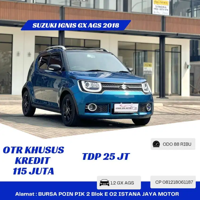 Suzuki Ignis GX AGS 1.2 AT 2018 Biru