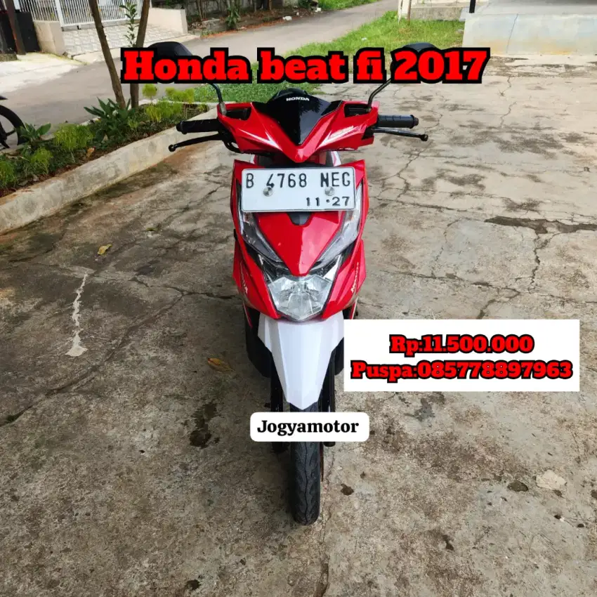 Honda beat fi tahun 2017 cash credit