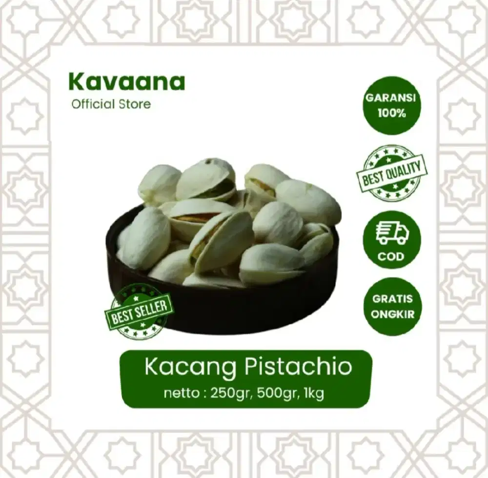 Kacang Pistachio 1 kg | Kacang Fustuk | Kacang Arab

Gurih