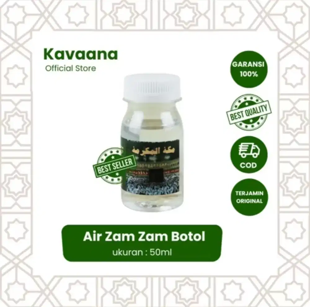 Air Zam-Zam Botol Kecil |
Air Zam-Zam Asli |
Air
Zam-Zam 50ml