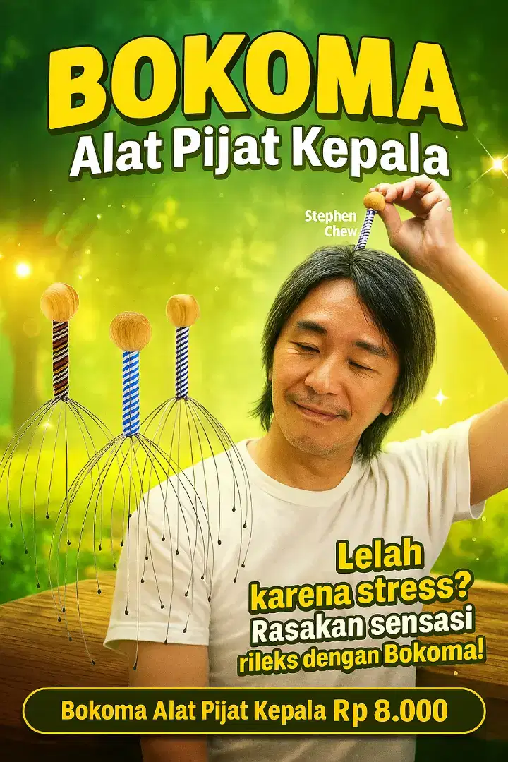 Bokoma Alat Urut Kepala Relaksasi Refleksi Head Massage