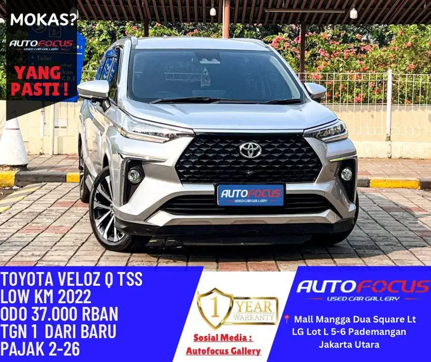 Toyota Avanza Veloz Q 1.5 TSS Fullspec Abu silver metalik nik 2022