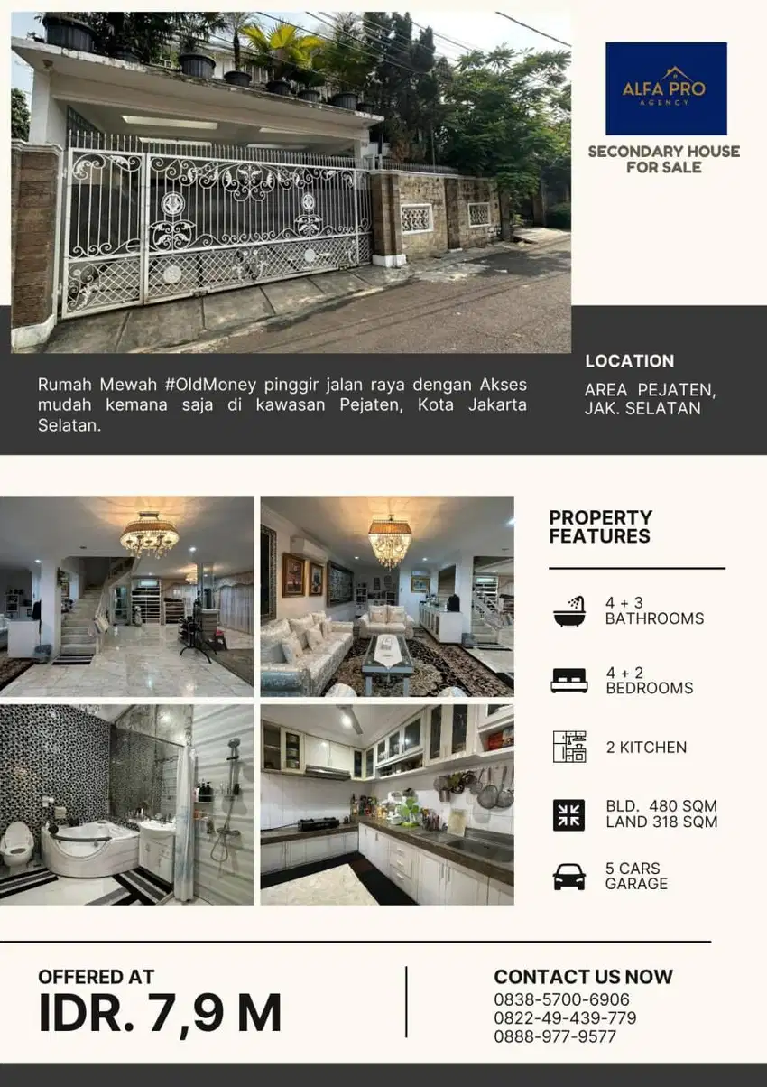 Jual Cepat Rumah Mewah di Pejaten JakSel