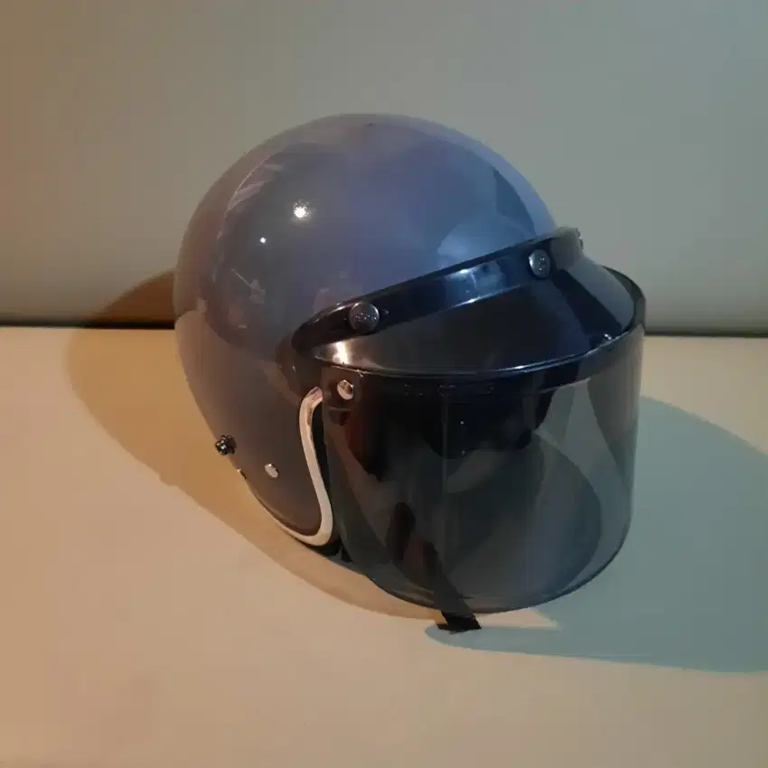 Helm Bogo Murah Cowo Cewe New Drak Grey Abu