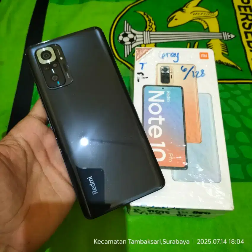 Redmi note 10pro 6/128gb fullset original segel amanah