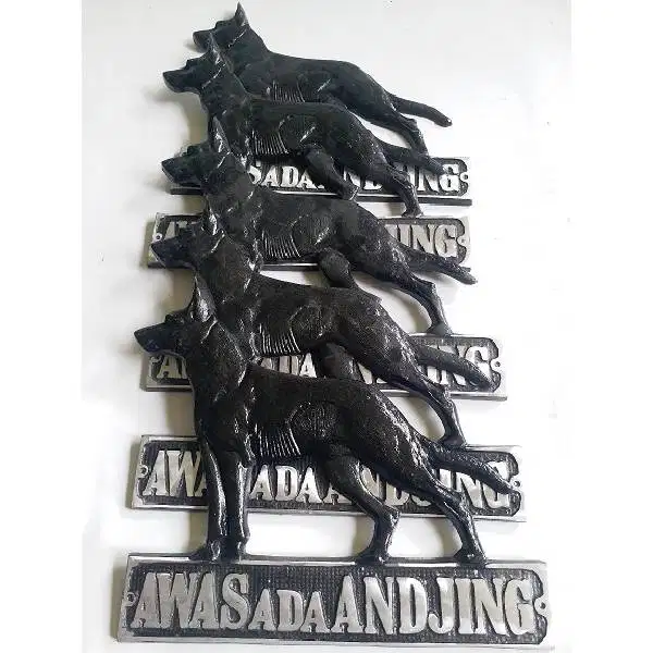 plakat antik untuk pagar rumah AWAS ADA ANDJING
