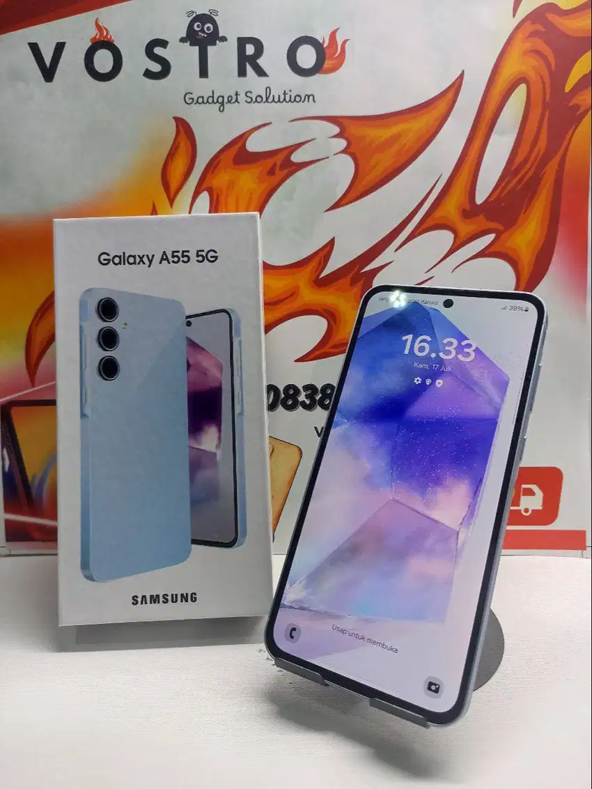 Bergaransi !! Samsung Galaxy A55 5G ram 12/256 GB icy blue Mulus 99% B