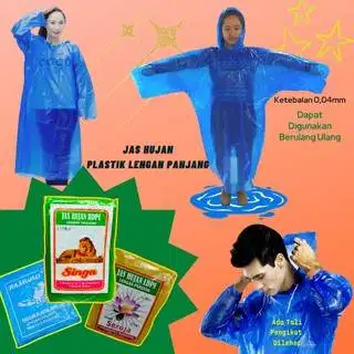 Jas Hujan Plastik LDPE HDPE Tebal