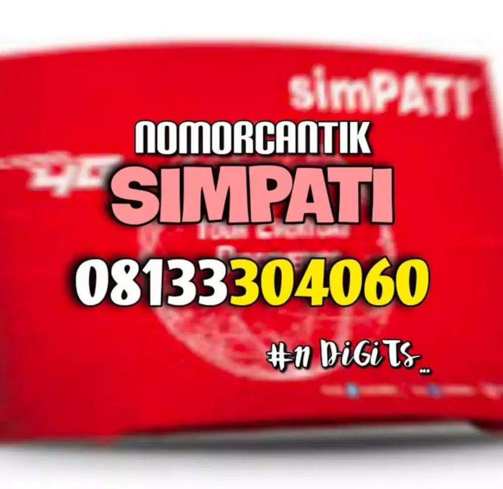 (bisa COD) Nomor Cantik Kartu TELKOMSEL SIMPATI 11digit 081333 #304060
