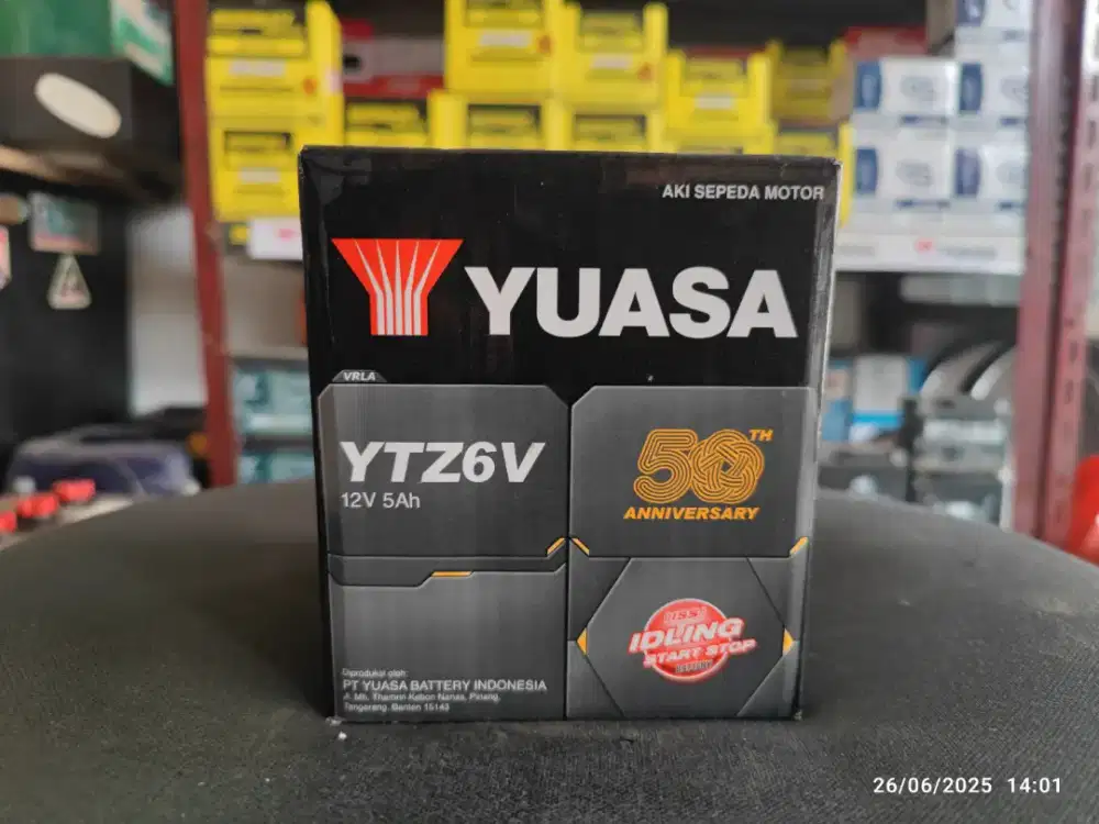 Promo dan bisa tukar tambah !Aki motor yuasa ytz6v