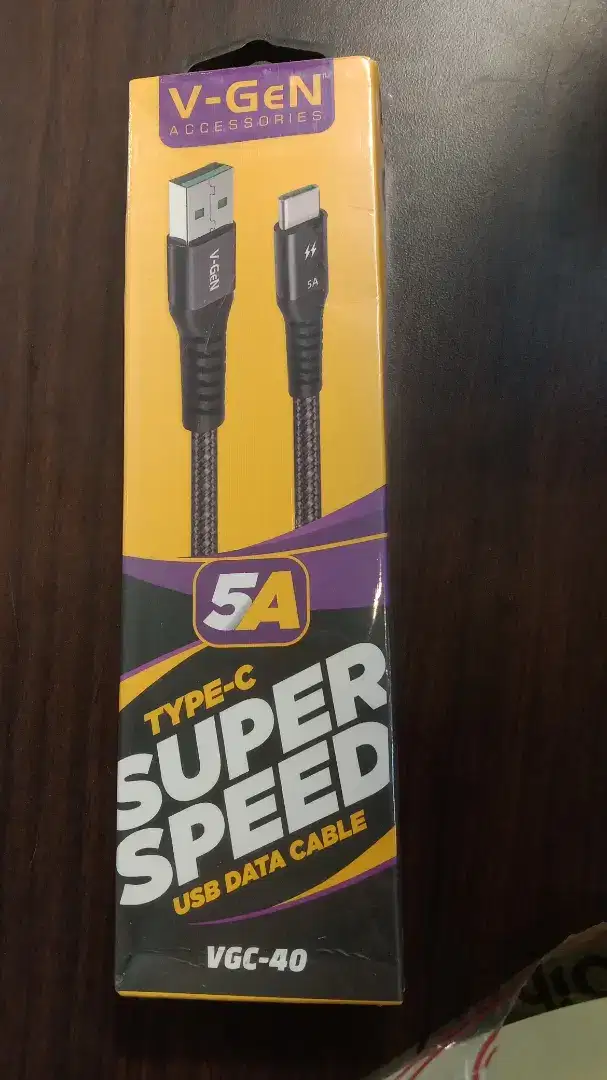 Kabel Data Type C V-GeN VGC-40 Super Fast Charging QC 3.0 5A 1 Meter l