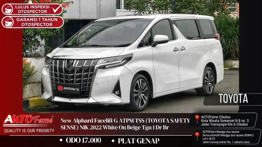 ODO 17RB Toyota Alphard 2.5 G 2022