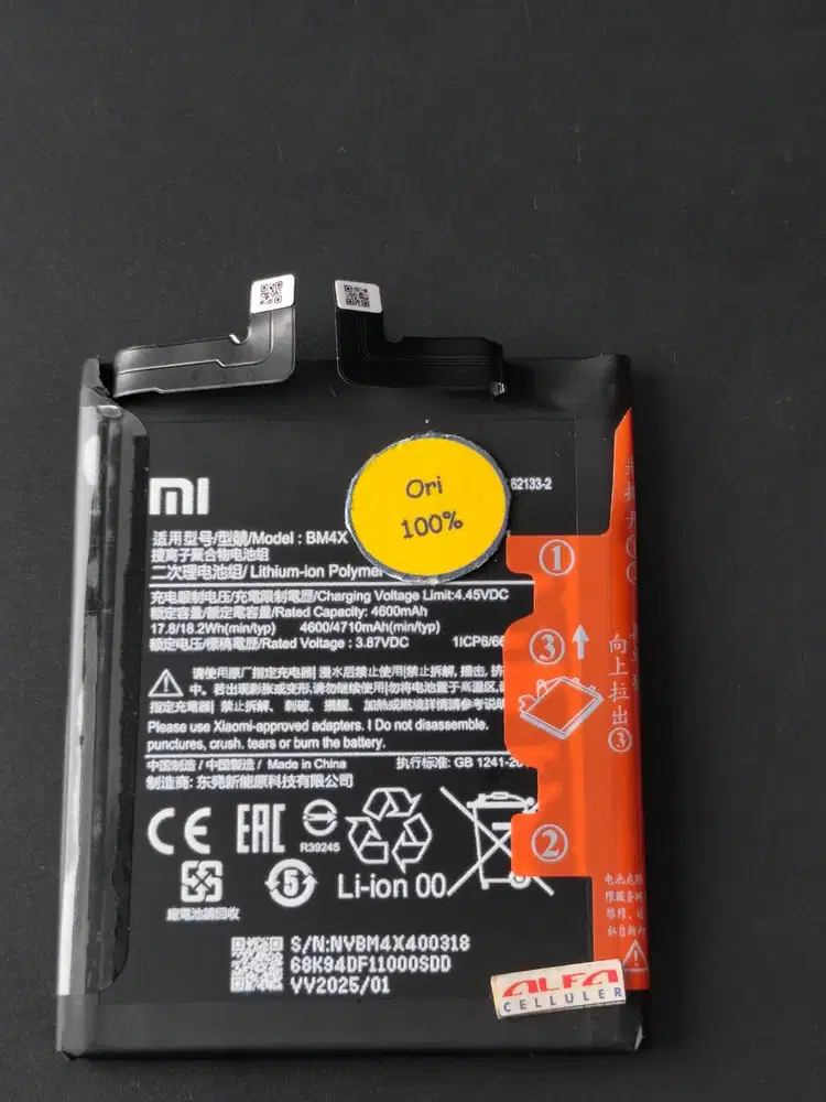 Baterai XIAOMI M11T 5G BM59  Baterai XIAOMI K20 PRO / M19T PRO BP40