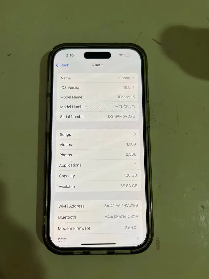 Iphone 15 128GB Wifi Only