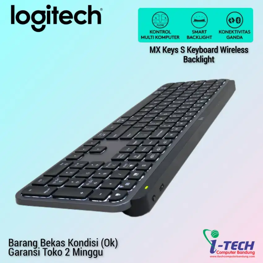 KEYBOARD LOGITECH MX KEYS S WIRELESS MULTI DEVICE BACKLIGHT
