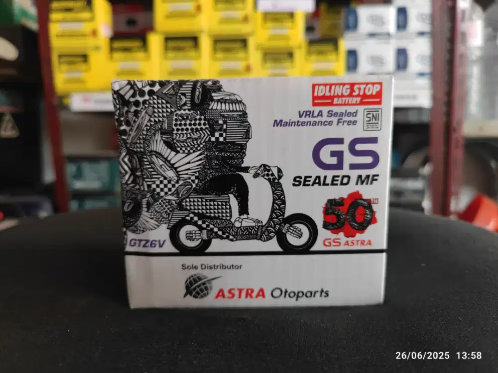 Bisa tukar tambah!!Aki motor GS Mf gtz6v harga PROMO