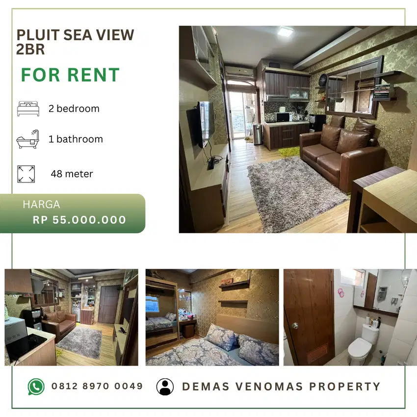 Disewakan Apartment Pluit Sea View 2BR Full Furnished View Laut Sunset