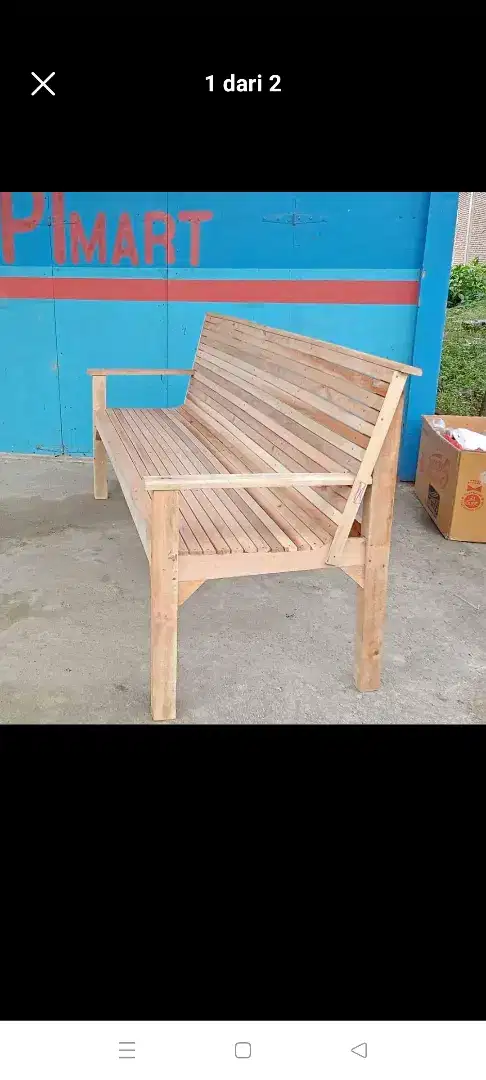 kursi kayu tangga lipat tirai rumbia dll