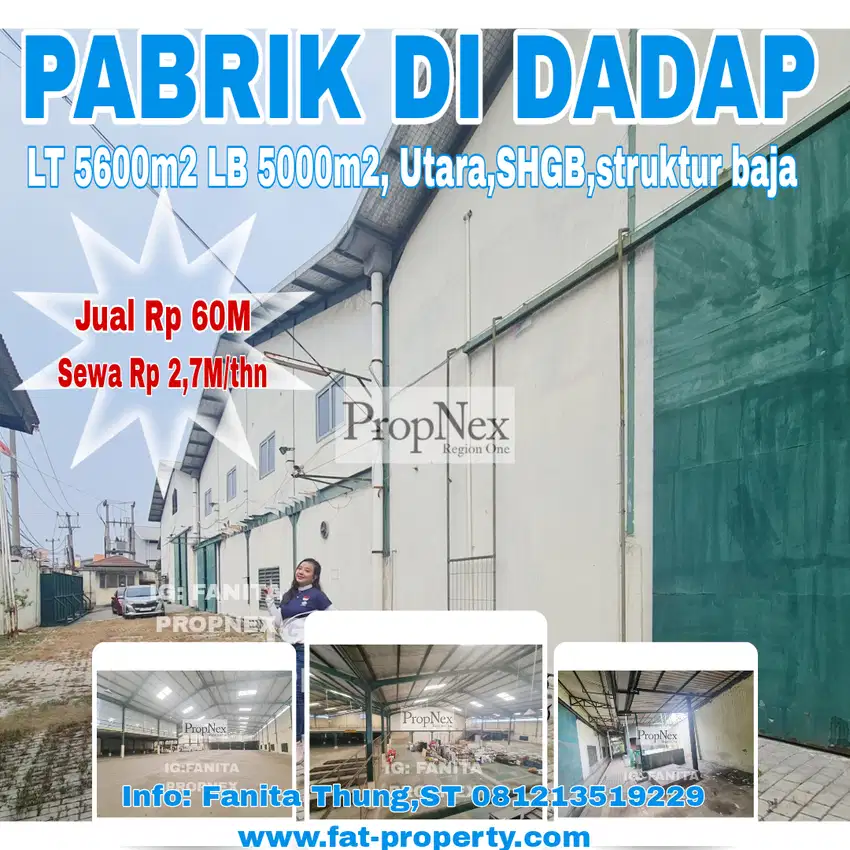 MURAH!BAGUS! Dijual/disewakan pabrik di Dadap,Kosambi,Tangerang