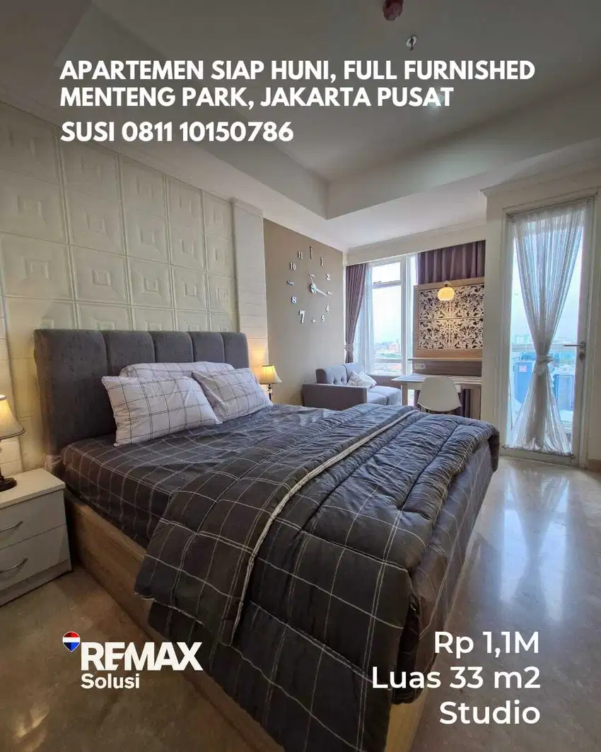 DIJUAL UNIT APARTMENT MENTENG PARK TIPE STUDIO TOWER SAPPHIRE JAKPUS