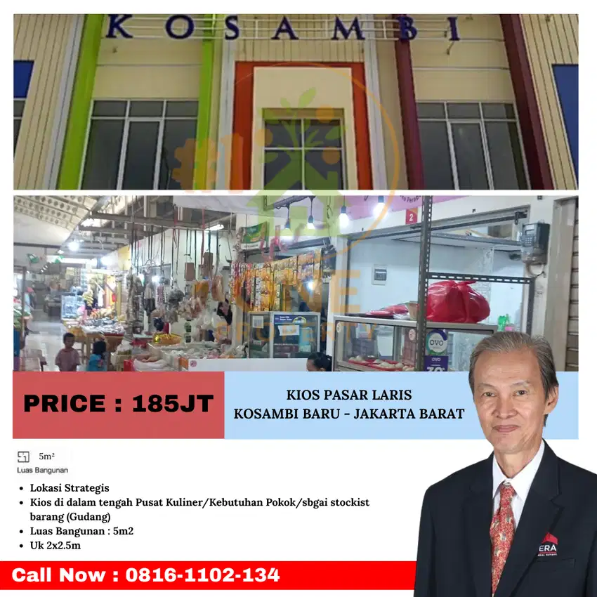 Harga Kios dibawah NJOP Pasar Laris Kosambi Baru