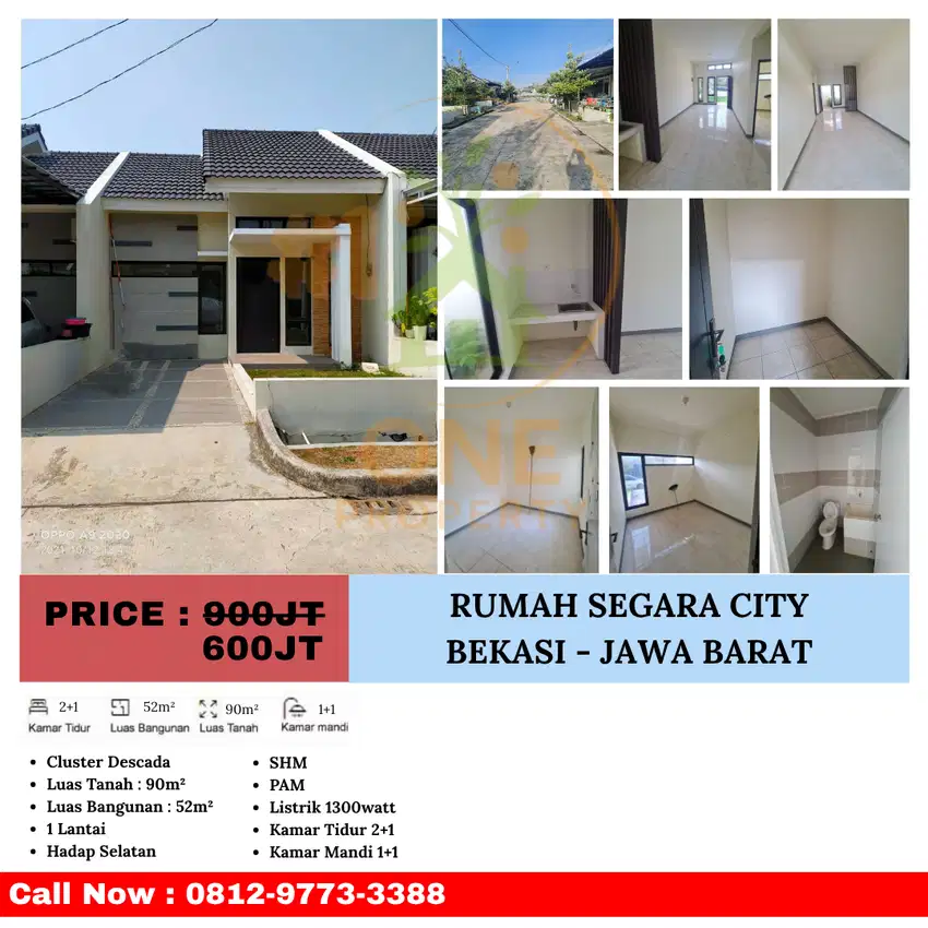 Turun Harga Rumah Segara City Cluster Descada - Bekasi, Jabar