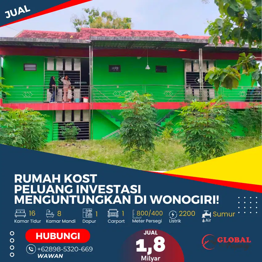 Rumah Kost Peluang Investasi Menguntungkan Di Wonogiri